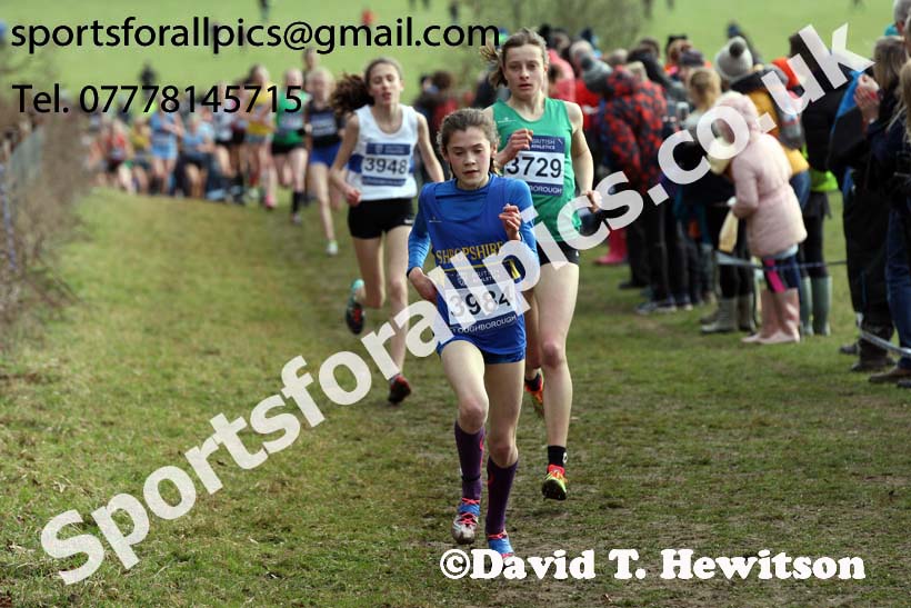 Girls under-15s 2019 British Athletics Inter Counties Cross Country, Prestwood Hall, Loughborough. Photo:  David T. Hewitson/Sports for All Pics